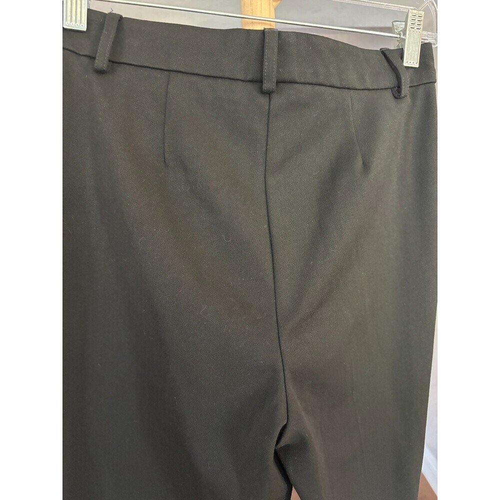 bebe Black Bootcut Flare Trousers Size 2 Mid Rise 90s Minimalist Dress Pants - Picture 8 of 12